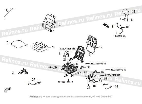 Driver seat assy - 680040***08BE3