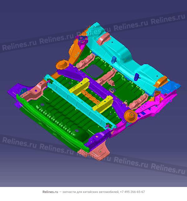 Пол задняя часть - T11-51***0FL-DY