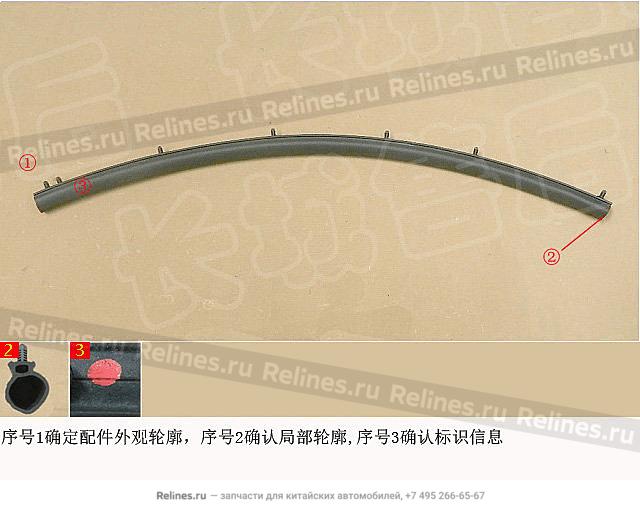 Engine compartment seal strip assy,LH