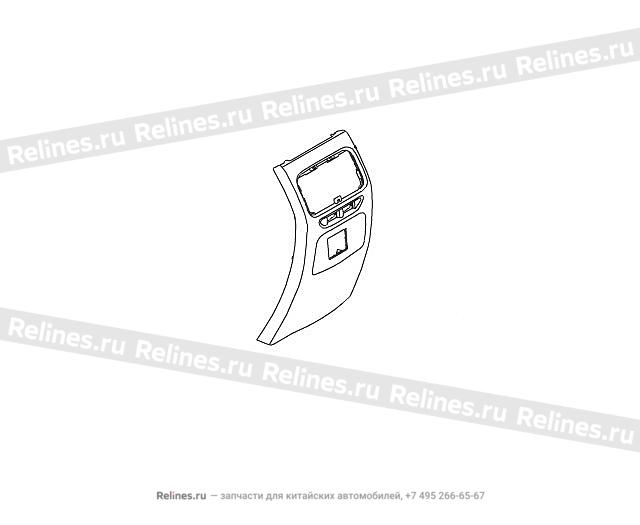 RR cover plate assy,secondary inst panel