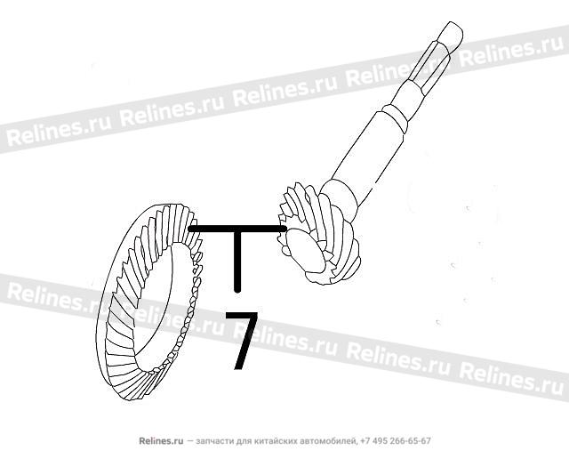 Drive&driven bevel gear assy