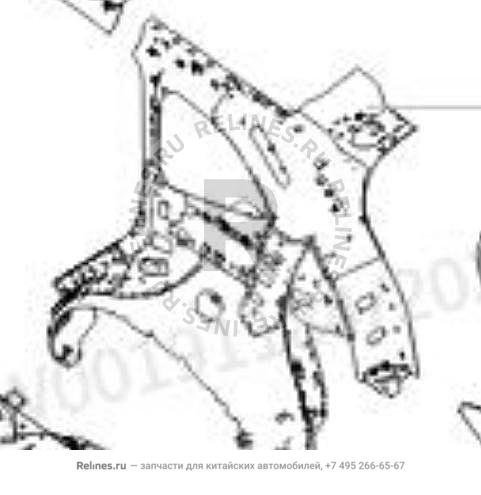 INR plate assy,LH side Wall,RR - 54013***00XA