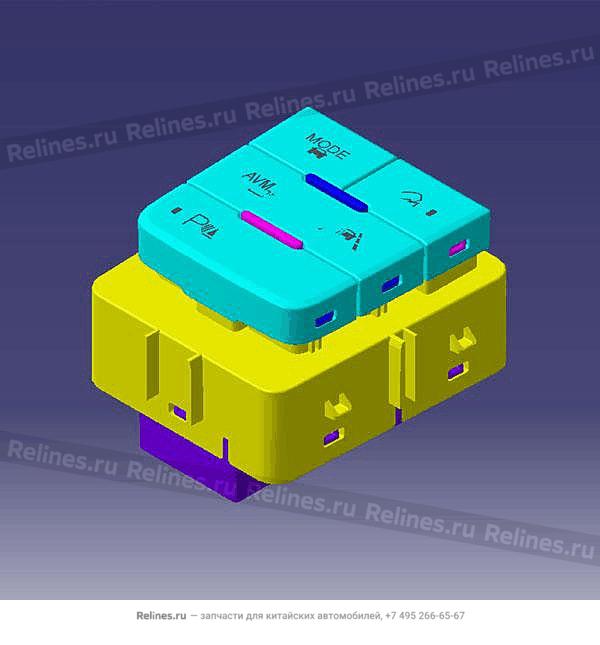 Консоль кнопок в сборе средняя T1EFL - 8080***5AA