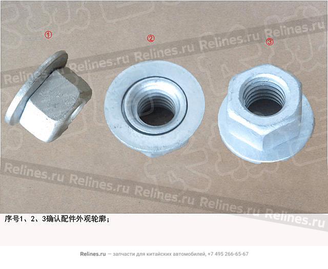 Hex head conical washer nut