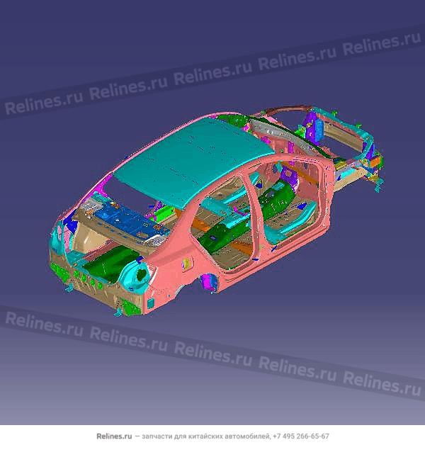 Vehicle body frame - J52-5***10-DY