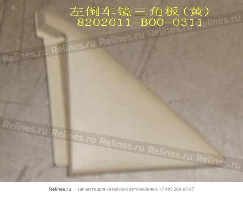 Triangular panel-door mirror LH(yellow) - 820201***0-0311