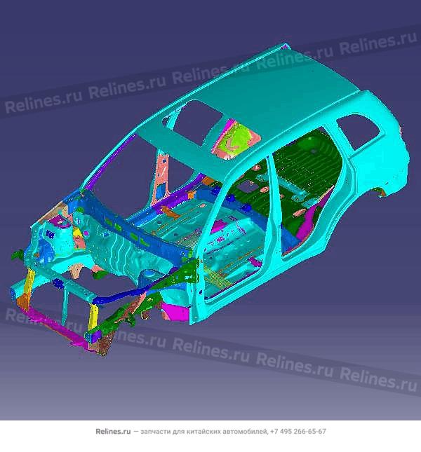 Vehicle body frame - T11-50***0BC-DY