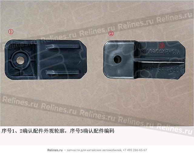 Крышка трубок отопителя