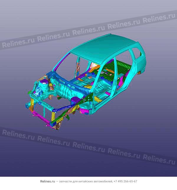 Vehicle body frame - T11-50***0FF-DY