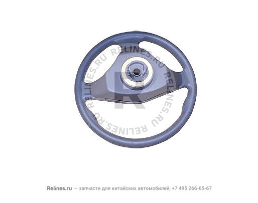 Колесо рулевое (руль) серое без клавиш и подушки безопасности - T11-3***10BA