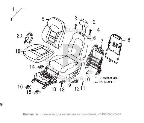 FR seat assy LH - 680006***08A86