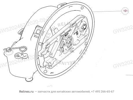 Корпус топливозаливной горловины - 54015***N04A