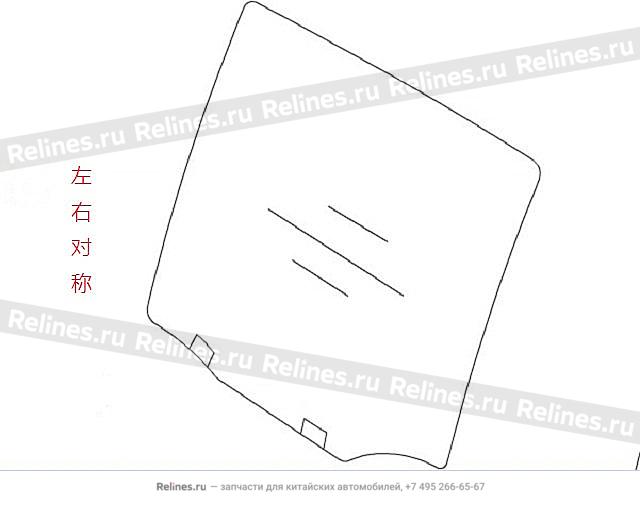 RR door glass assy RH