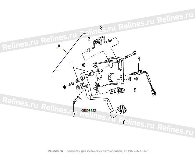 Clutch pedal assy - 16020***08XA