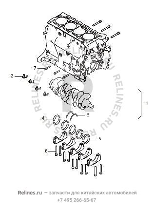 Cylinder block component - 1002***EC06