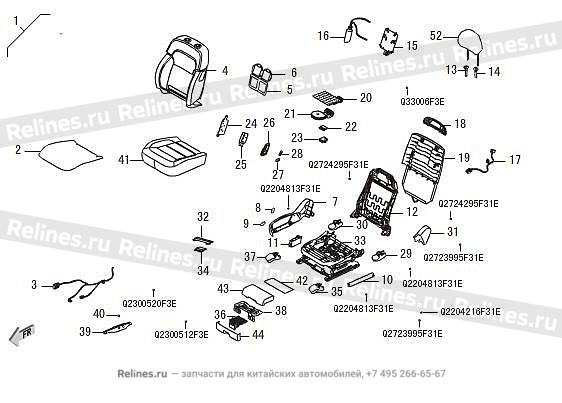 Assist driver seat assy - 690010***08BD7