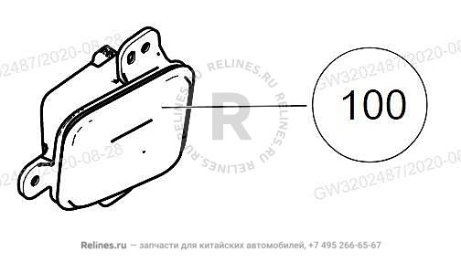 Фонарь противотуманный задний левый - 41163***N04A