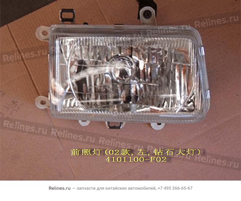 Headlamp assy LH(02 diamond) - 4101***F02