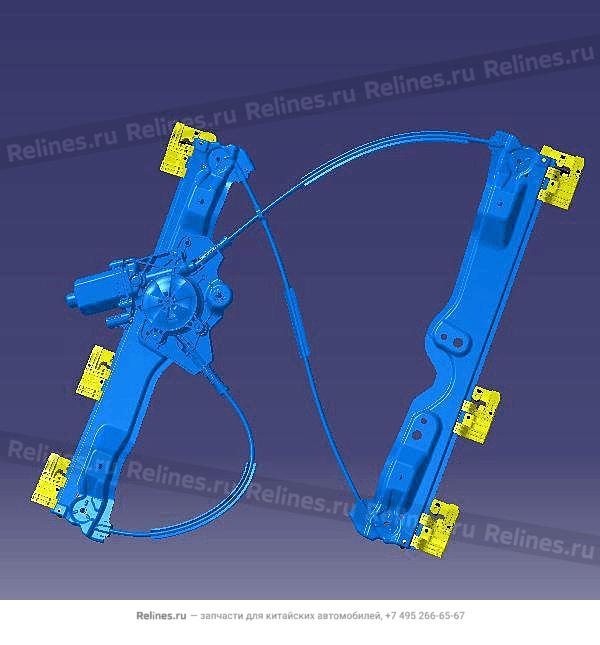 Механизм стеклоподъемника передней правой двери