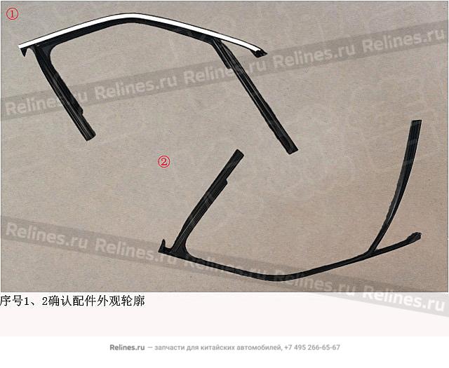 Рамка стекла двери передней правой - 61071***N04A