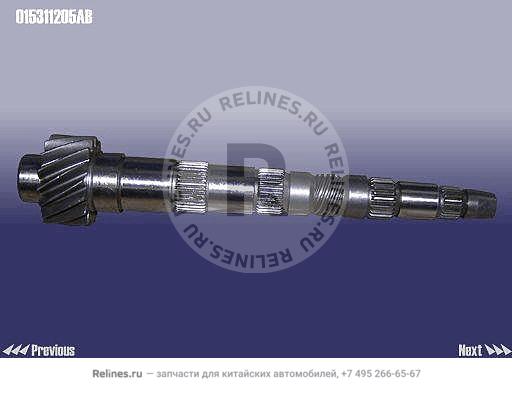 Вал вторичный (16 зубьев) - 0153***5ab