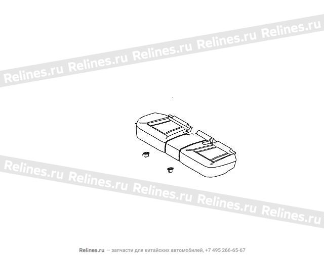 Cushion assy-rr seat