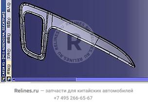 INR handle cover-rr door LH