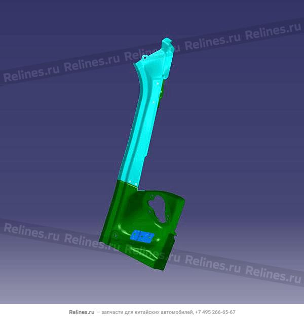 Элемент силовой задний боковины кузова правой