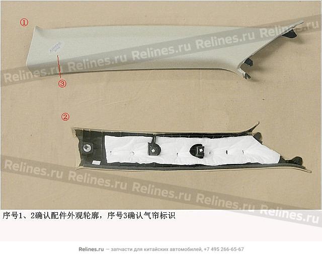 UPR guard panel assy a pillar LH - 540251***00AE3