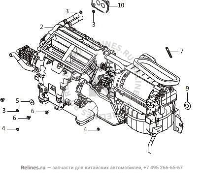 Передний отопитель в сборе