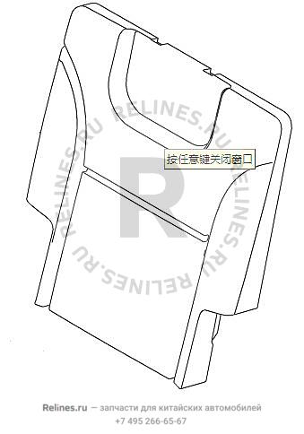 RR seat backrest cushion assy,LH