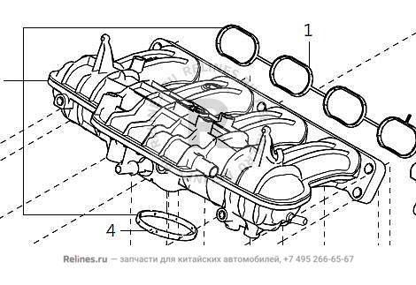 Коллектор впускной в сборе - 1008***EC05