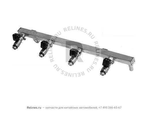 Oil guide with tie-in