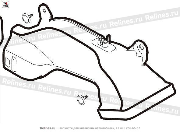 RR warm air duct no.1 - 81231***V08A