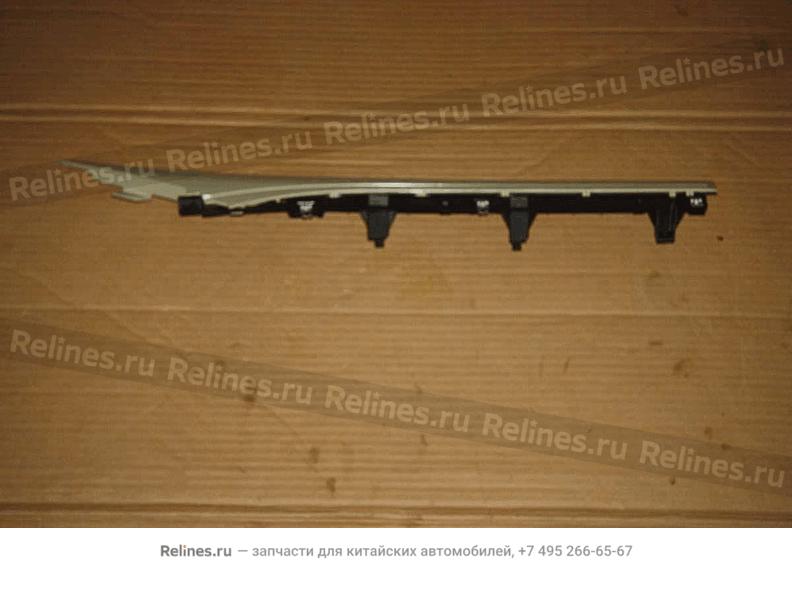 Rear sunvisor left rail