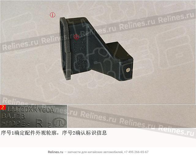 RR transission LWR air duct assy,RH