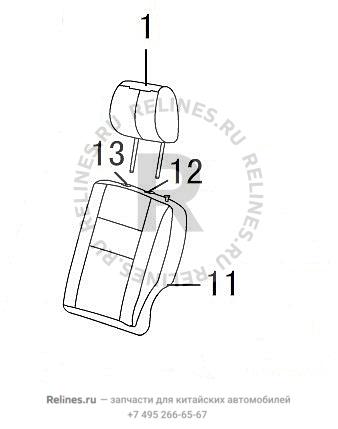 40% backrest assy RR seat - 70050***08XA