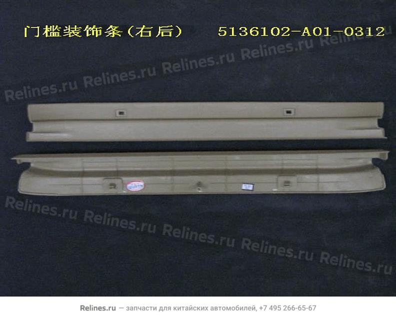 Clamp bar-rr doorsill RH