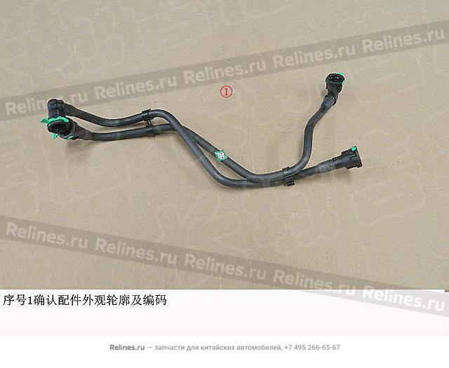 Oil inlet & outlet pipe w/brkt assy