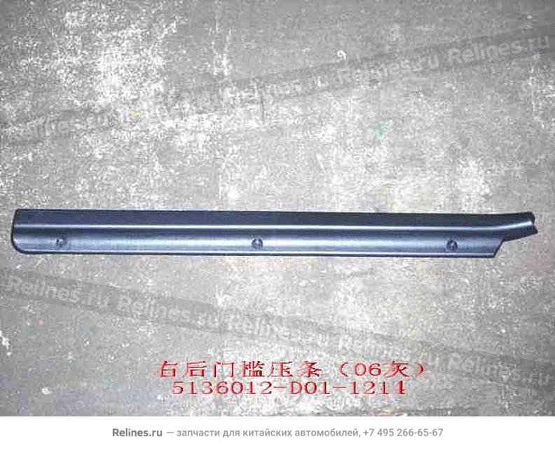 Clamp bar-rr doorsill RH(06GRAY) - 513601***1-1214