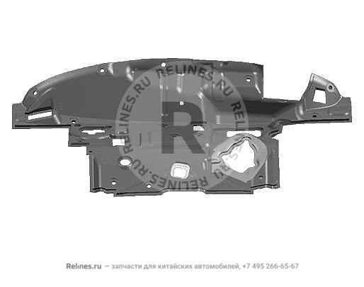 Shock absorbing gasket UPR - FR baffle