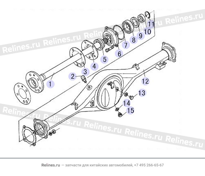 RR axle assy - 24000***3D-C1