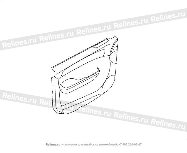 Обивка двери передней левой Н8 (черный-бежевый)