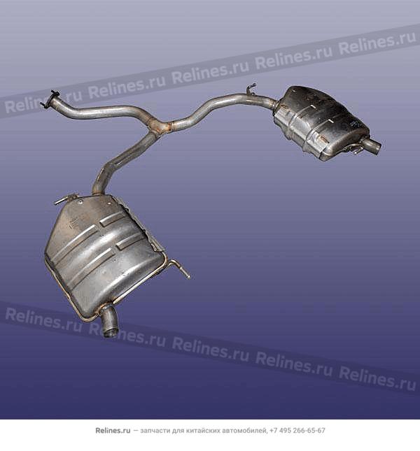 Rear muffler assy