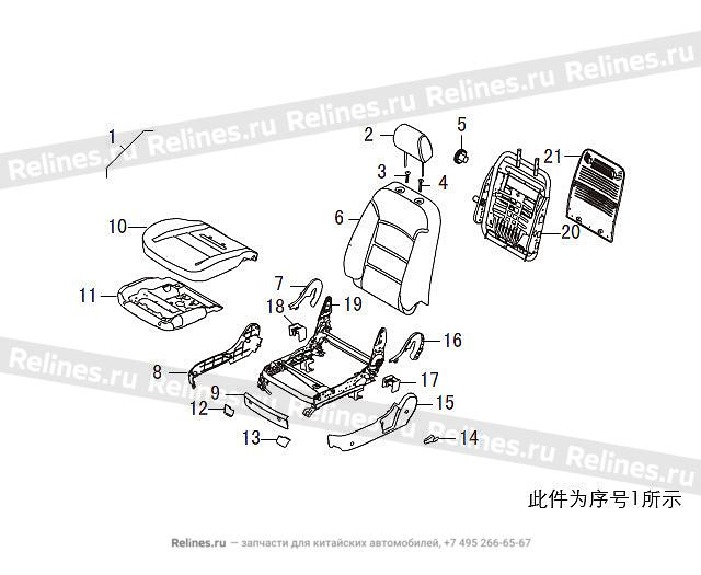 Soft cushion assy driver seat