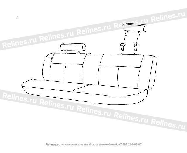 Сиденье заднее в сборе (велюр) (темн.салон) - 705001***6-1214