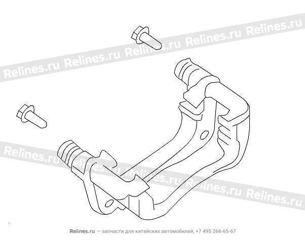 RR brake caliper brkt subassy,LH