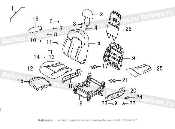 FR seat assy LH - 680010***36A3Y