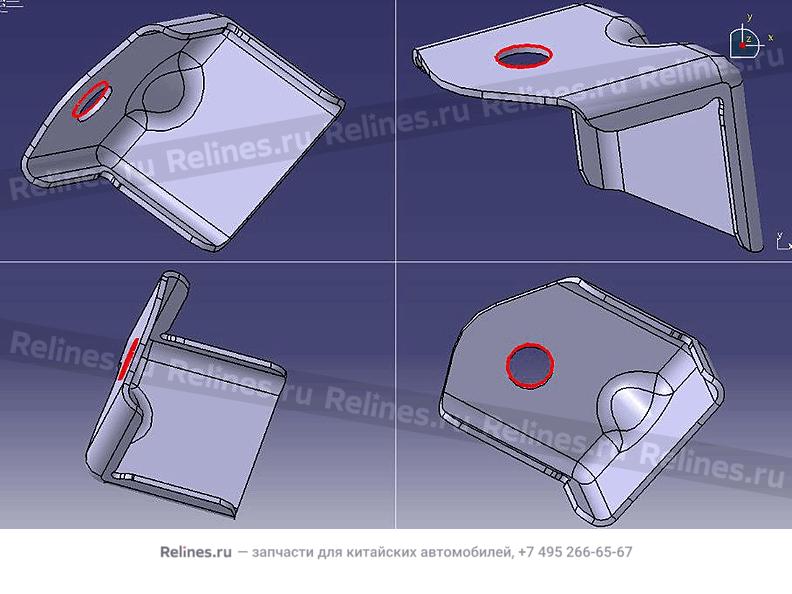 Assy,upper mounting plate,left fender - 50380***0C15