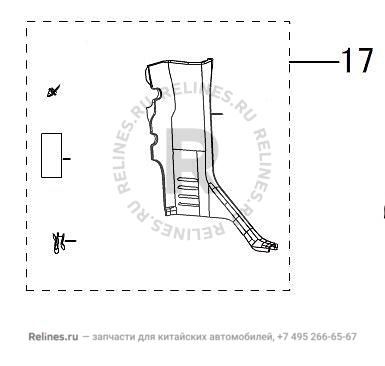 LWR trim panel assy-rr pillar RH